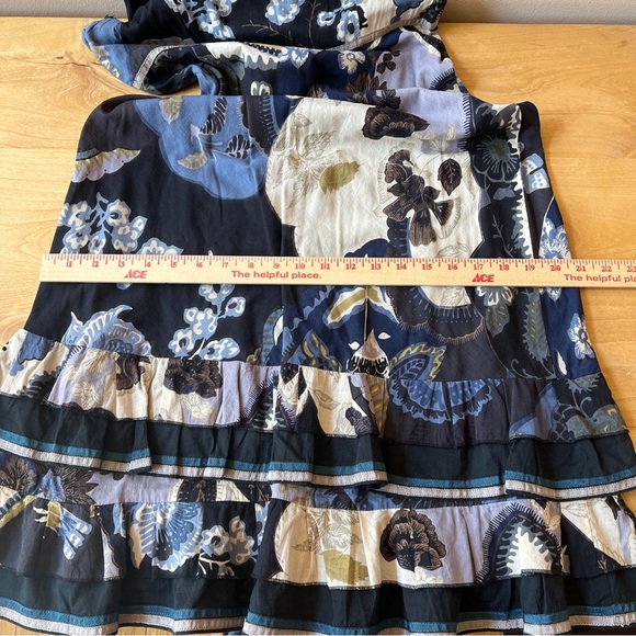 VASNA DRESS M BOHEMIAN FLORAL TIERED EMBROIDERED FESTIVAL ARTISANAL FEMININE - Picture 11 of 13